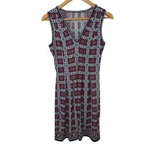 Max Studio Rose‎ and Black |Work to Casual Sleeveless V-Neck Dress - Size S